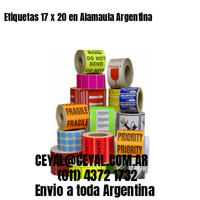 Etiquetas 17 x 20 en Alamaula Argentina