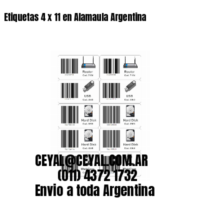 Etiquetas 4 x 11 en Alamaula Argentina