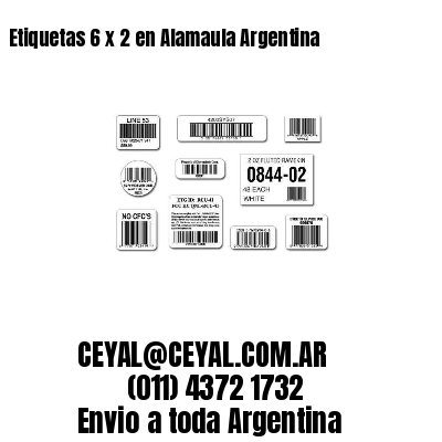 Etiquetas 6 x 2 en Alamaula Argentina