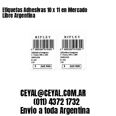 Etiquetas Adhesivas 10 x 11 en Mercado Libre Argentina