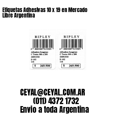 Etiquetas Adhesivas 10 x 19 en Mercado Libre Argentina