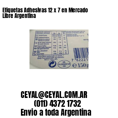 Etiquetas Adhesivas 12 x 7 en Mercado Libre Argentina