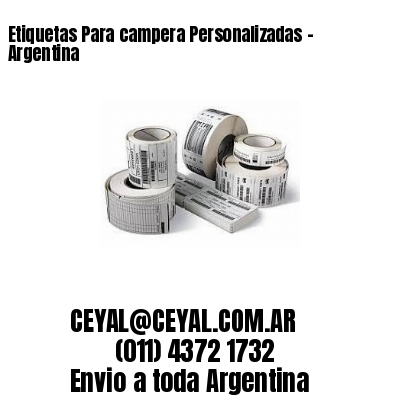 Etiquetas Para campera Personalizadas	– Argentina