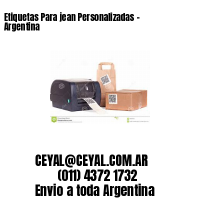 Etiquetas Para jean Personalizadas	– Argentina