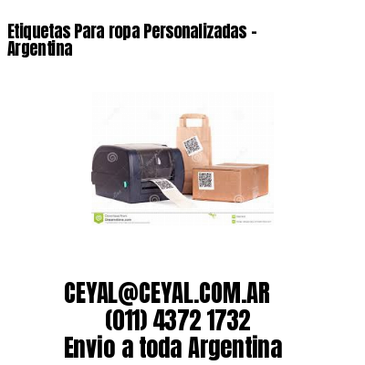 Etiquetas Para ropa Personalizadas	– Argentina
