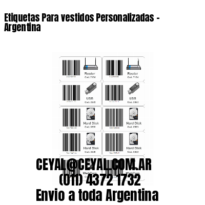 Etiquetas Para vestidos Personalizadas	– Argentina