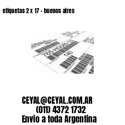 etiquetas 2 x 17 – buenos aires