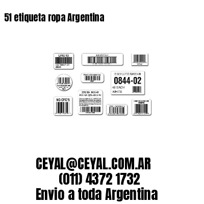 51 etiqueta ropa Argentina