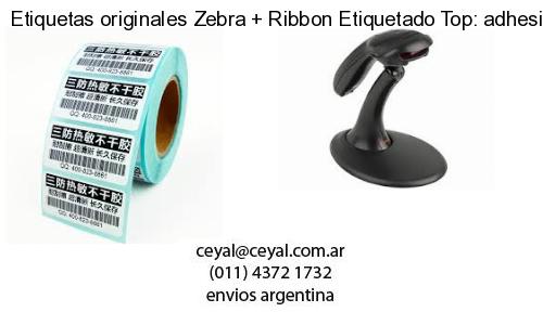 Etiquetas originales Zebra   Ribbon Etiquetado Top: adhesivo   ribbo