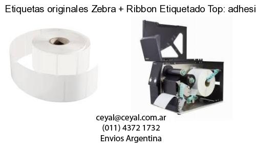 Etiquetas originales Zebra   Ribbon Etiquetado Top: adhesivo   ribbo