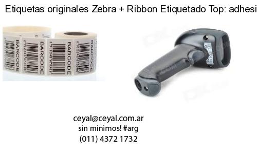 Etiquetas originales Zebra Ribbon Etiquetado Top: adhesivo ribbo