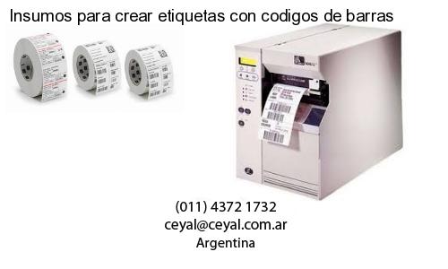 Insumos para crear etiquetas con codigos de barras
