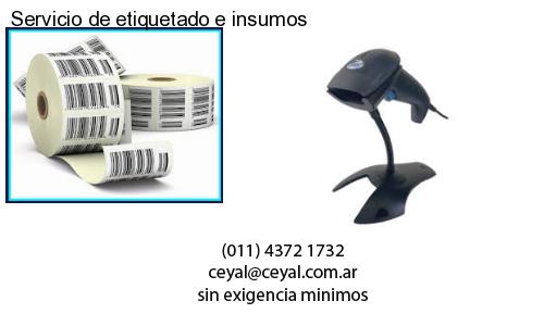 Servicio de etiquetado e insumos