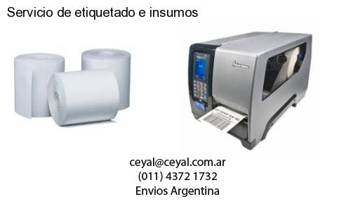 Servicio de etiquetado e insumos