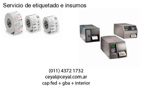 Servicio de etiquetado e insumos