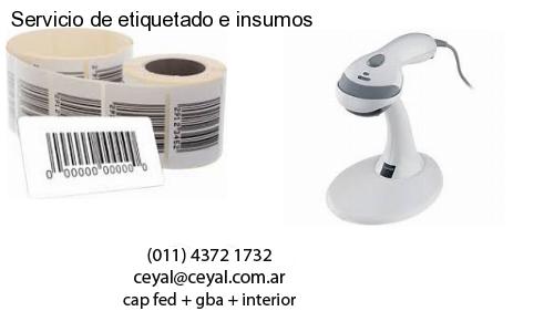 Servicio de etiquetado e insumos