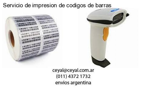 Servicio de impresion de codigos de barras