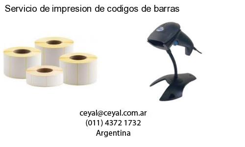Servicio de impresion de codigos de barras
