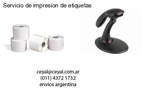 Servicio de impresion de etiquetas