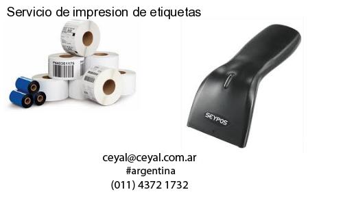 Servicio de impresion de etiquetas