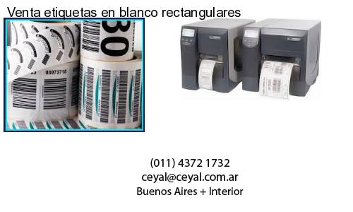 Venta etiquetas en blanco rectangulares