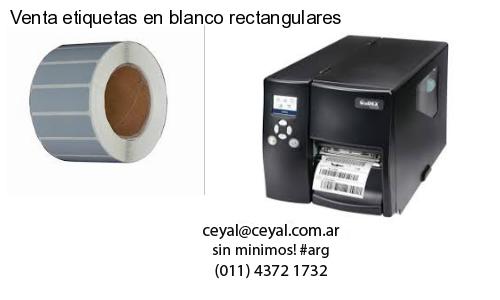 Venta etiquetas en blanco rectangulares