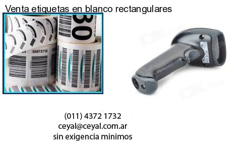 Venta etiquetas en blanco rectangulares