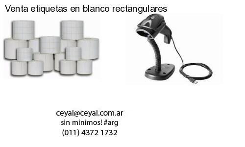 Venta etiquetas en blanco rectangulares