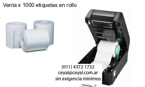Venta x 1000 etiquetas en rollo