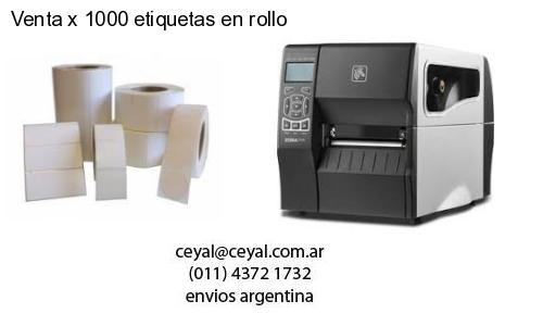 Venta x 1000 etiquetas en rollo
