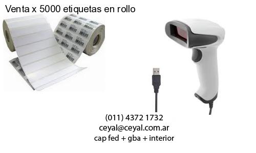 Venta x 5000 etiquetas en rollo