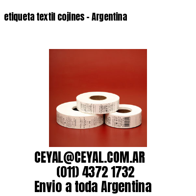 etiqueta textil cojines – Argentina