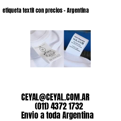 etiqueta textil con precios – Argentina