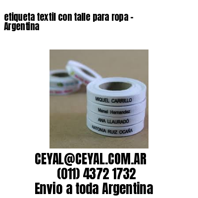 etiqueta textil con talle para ropa – Argentina