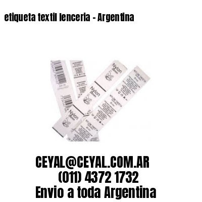 etiqueta textil lenceria – Argentina