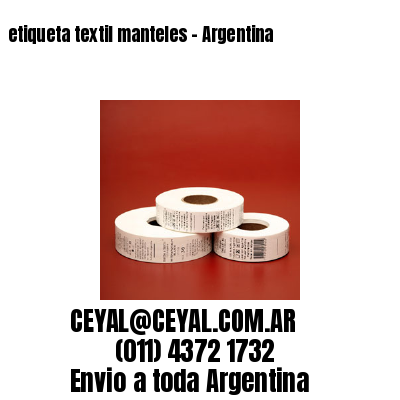 etiqueta textil manteles – Argentina