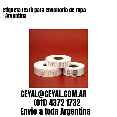 etiqueta textil para envoltorio de ropa – Argentina