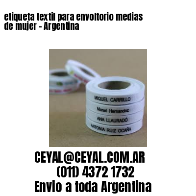 etiqueta textil para envoltorio medias de mujer – Argentina