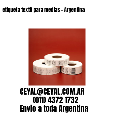 etiqueta textil para medias – Argentina