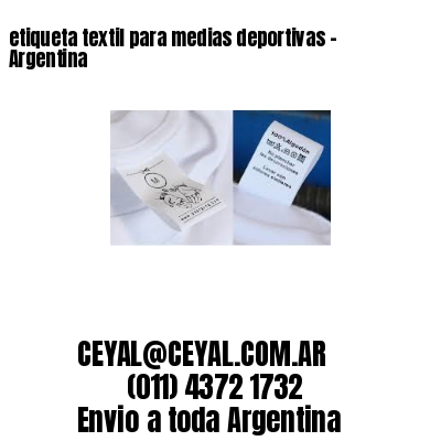 etiqueta textil para medias deportivas – Argentina