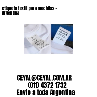etiqueta textil para mochilas – Argentina