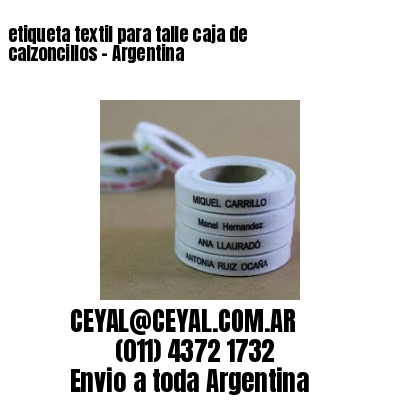 etiqueta textil para talle caja de calzoncillos – Argentina