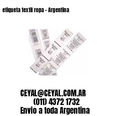 etiqueta textil ropa – Argentina