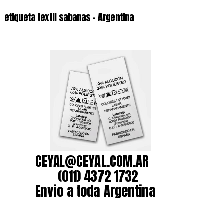 etiqueta textil sabanas – Argentina
