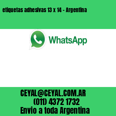 etiquetas adhesivas 13 x 14 – Argentina