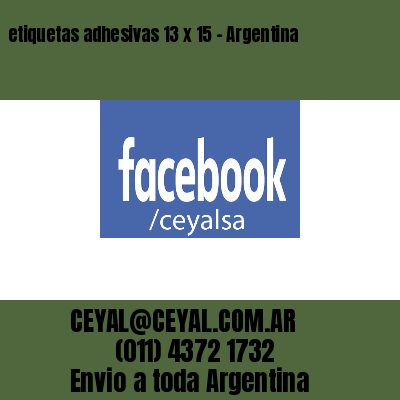 etiquetas adhesivas 13 x 15 – Argentina