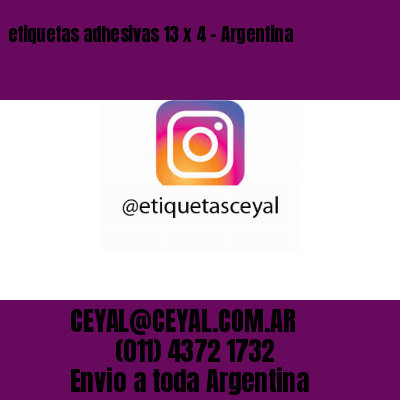 etiquetas adhesivas 13 x 4 – Argentina