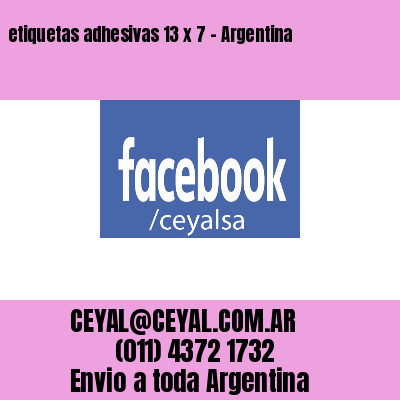etiquetas adhesivas 13 x 7 – Argentina