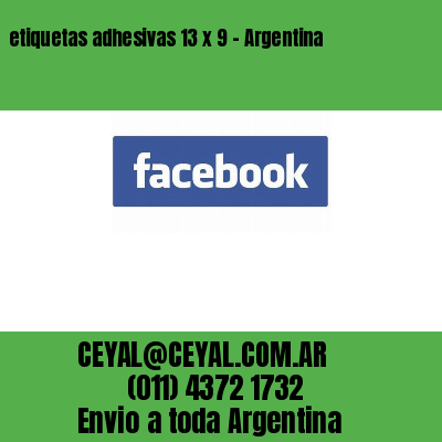 etiquetas adhesivas 13 x 9 – Argentina