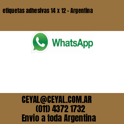 etiquetas adhesivas 14 x 12 – Argentina